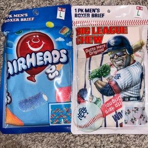 Men’s Large Airheads & Big League Chew Print Boxer Briefs set of 2
